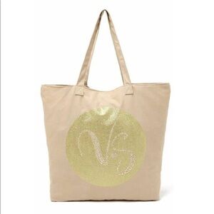 Victoria’s Secret Tote Bag Tan Gold